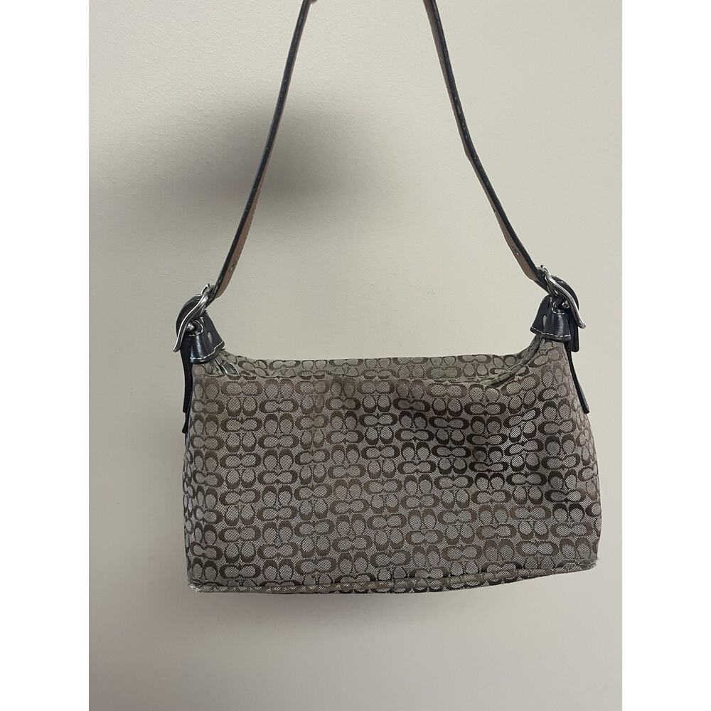 COQUETTE Coach MINI Vintage Demi Y2K Canvas Bag Leather Trim